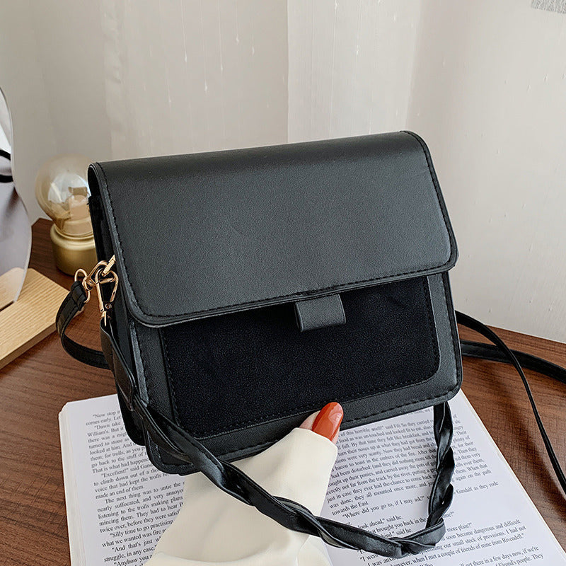 Damen Umhängetasche Retro -Schwarz Braun Weiß bylotrend