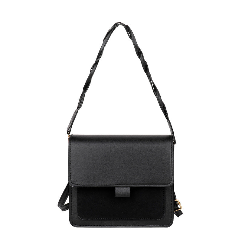 Damen Umhängetasche Retro -Schwarz Braun Weiß bylotrend