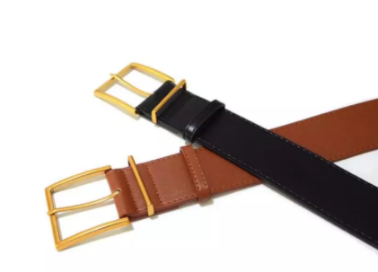 Damen breiter Gürtel aus Leder bylotrend