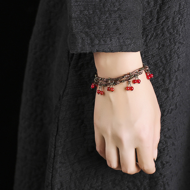 Damen doppellagiges Armband oder Einzelkreis Halskette bylotrend