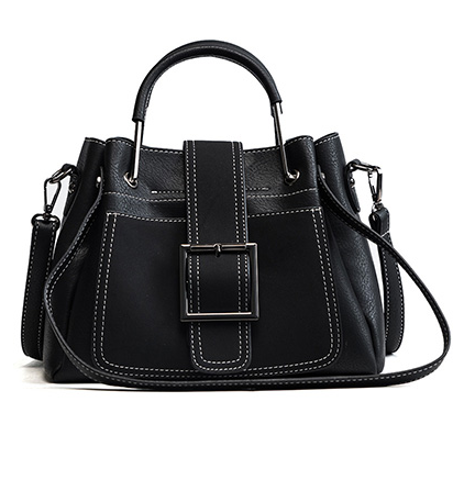 Damenhandtasche Braun und Schwarz - Einkaufstasche mit großer Kapazität bylotrend
