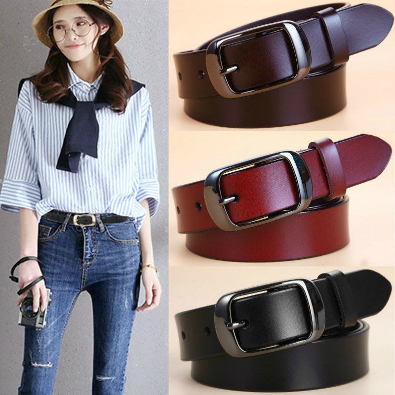 Elastischer Damen Ledergürtel -Ladies elastic leather belt bylotrend
