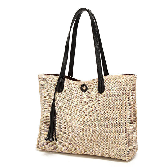 Fashionable BEACH STRAW BAG - Strandtasche Trend bylotrend