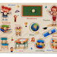 Frühkindliche Bildung Puzzle Tier Alphabet Kognition Holzspielzeug bylotrend