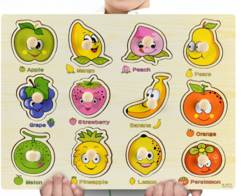 Frühkindliche Bildung Puzzle Tier Alphabet Kognition Holzspielzeug bylotrend