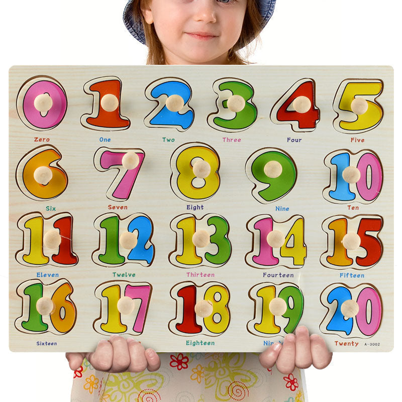 Frühkindliche Bildung Puzzle Tier Alphabet Kognition Holzspielzeug bylotrend