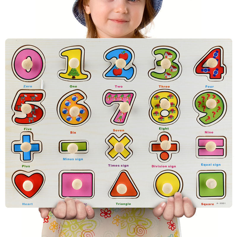 Frühkindliche Bildung Puzzle Tier Alphabet Kognition Holzspielzeug bylotrend