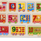 Frühkindliche Bildung Puzzle Tier Alphabet Kognition Holzspielzeug bylotrend