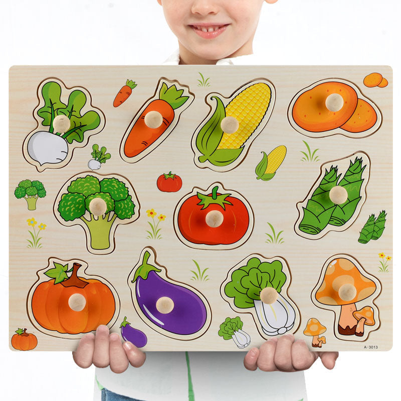 Frühkindliche Bildung Puzzle Tier Alphabet Kognition Holzspielzeug bylotrend