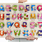 Frühkindliche Bildung Puzzle Tier Alphabet Kognition Holzspielzeug bylotrend