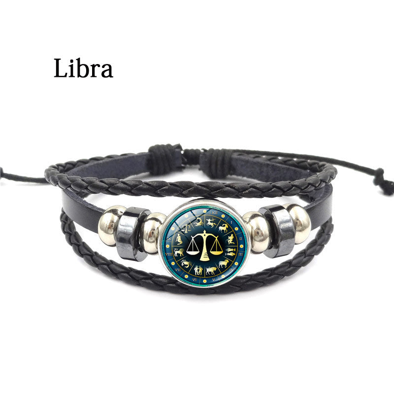 Herren Armband Leder Sternzeichen bylotrend