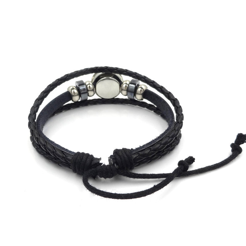Herren Armband Leder Sternzeichen bylotrend