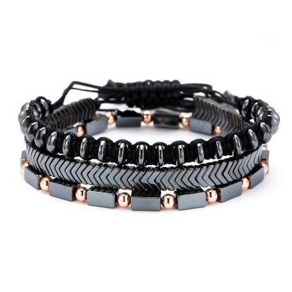 Herren Armband  Schwarz bylotrend