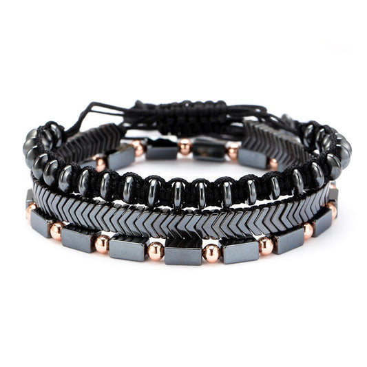 Herren Armband  Schwarz bylotrend