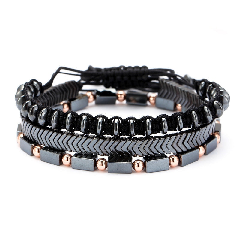 Herren Armband  Schwarz bylotrend
