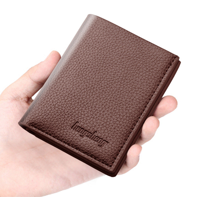 Herren-Brieftasche Kurze Herren-Brieftasche im vertikalen Stil bylotrend