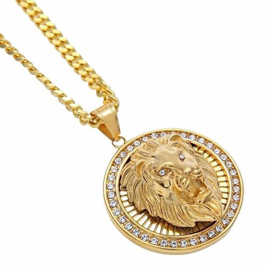 Herren Halskette Titanium Stahl 18K Vergoldet bylotrend