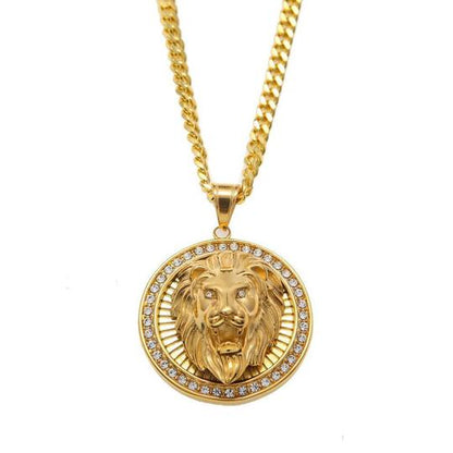 Herren Halskette Titanium Stahl 18K Vergoldet bylotrend