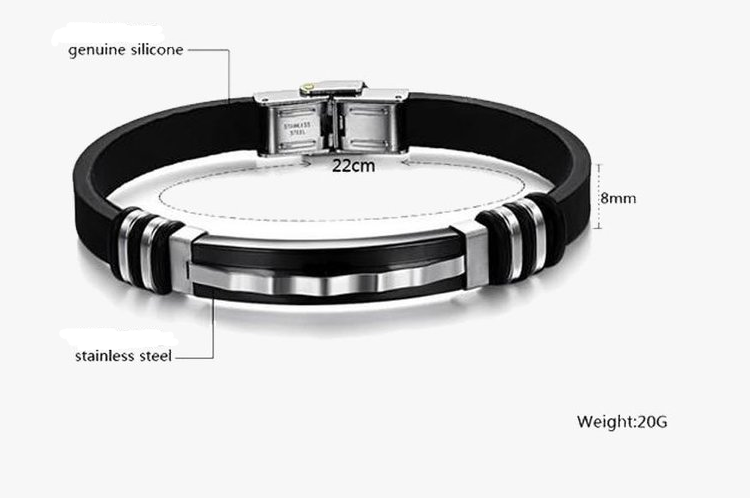 Herren Lederarmband 22cm Edelstahl bylotrend
