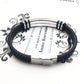 Herren Lederarmband 22cm Edelstahl bylotrend