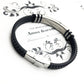 Herren Lederarmband 22cm Edelstahl bylotrend
