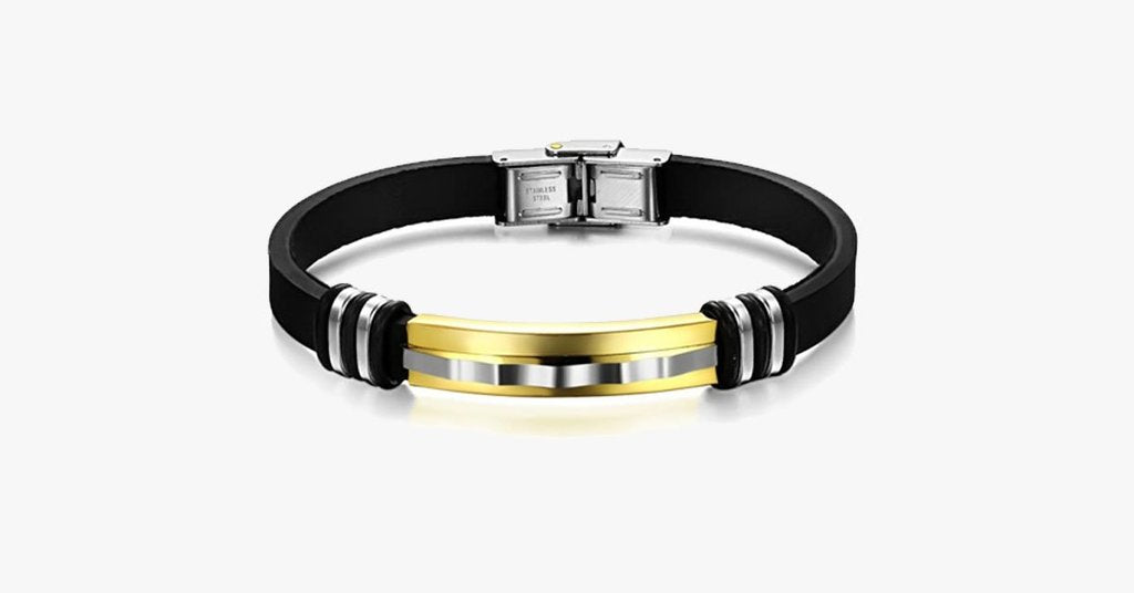 Herren Lederarmband 22cm Edelstahl bylotrend