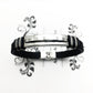 Herren Lederarmband 22cm Edelstahl bylotrend