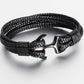 Herren Lederarmband Anker bylotrend