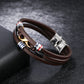 Herren Lederarmband Braun Infinity bylotrend
