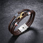Herren Lederarmband Braun Infinity bylotrend