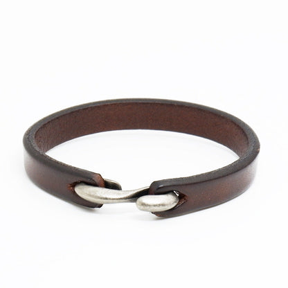 Herren Lederarmband Braun-Orange-Schwarz bylotrend