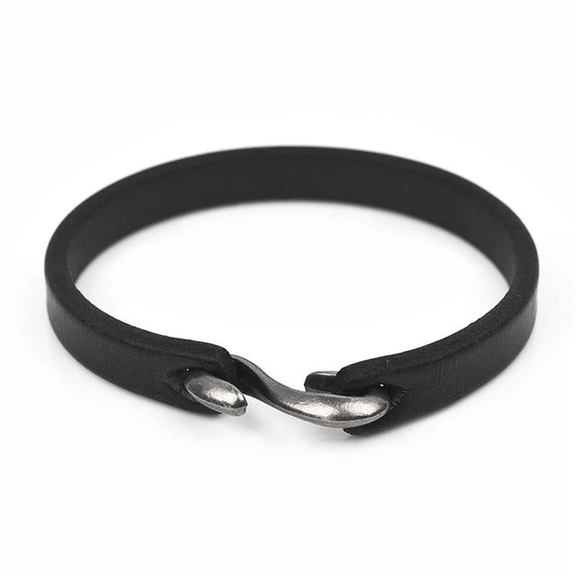 Herren Lederarmband Braun-Orange-Schwarz bylotrend