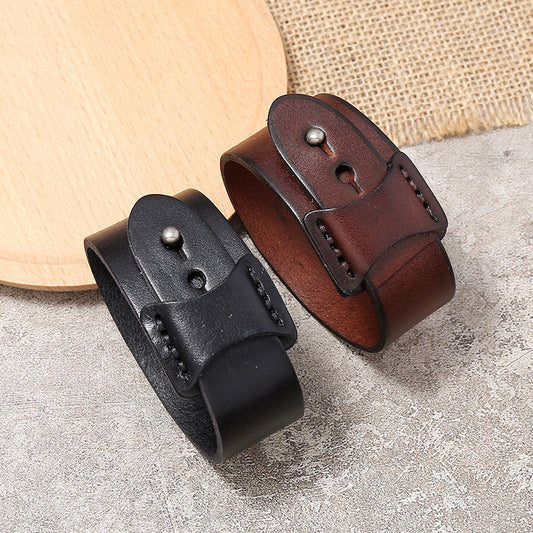 Herren Lederarmband Breit bylotrend