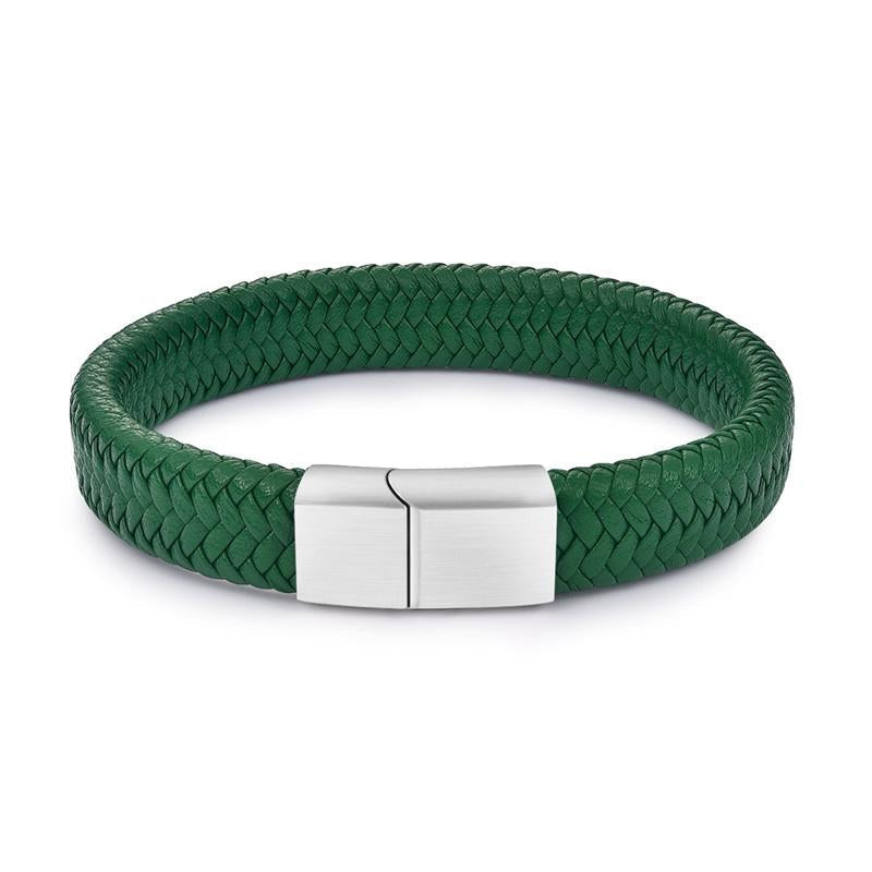 Herren Lederarmband Geflochten-Männer Armband bylotrend