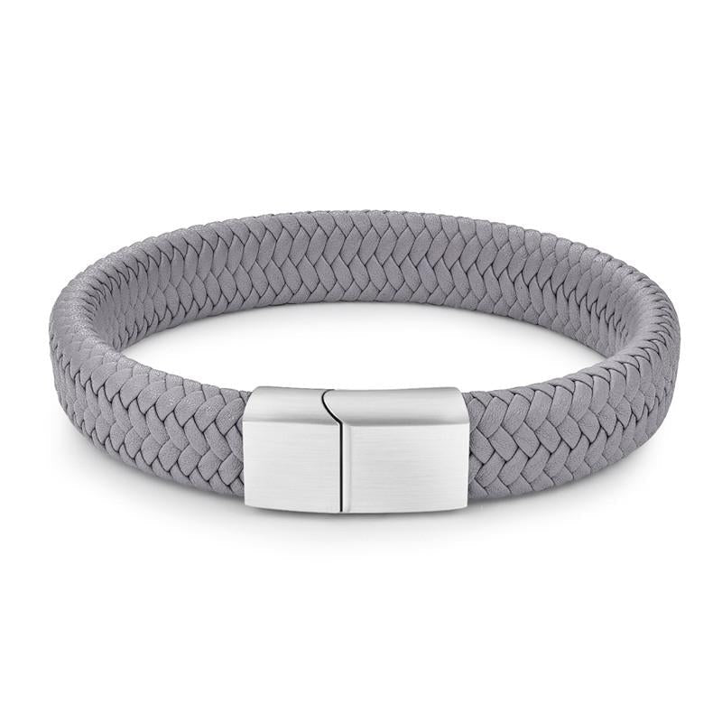 Herren Lederarmband Geflochten-Männer Armband bylotrend