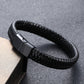 Herren Lederarmband Geflochten Rot bylotrend