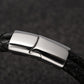Herren Lederarmband Geflochten Silber Gold bylotrend