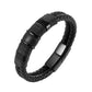 Herren Lederarmband Geflochten Silber Gold bylotrend
