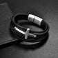 Herren Lederarmband Kreuz bylotrend
