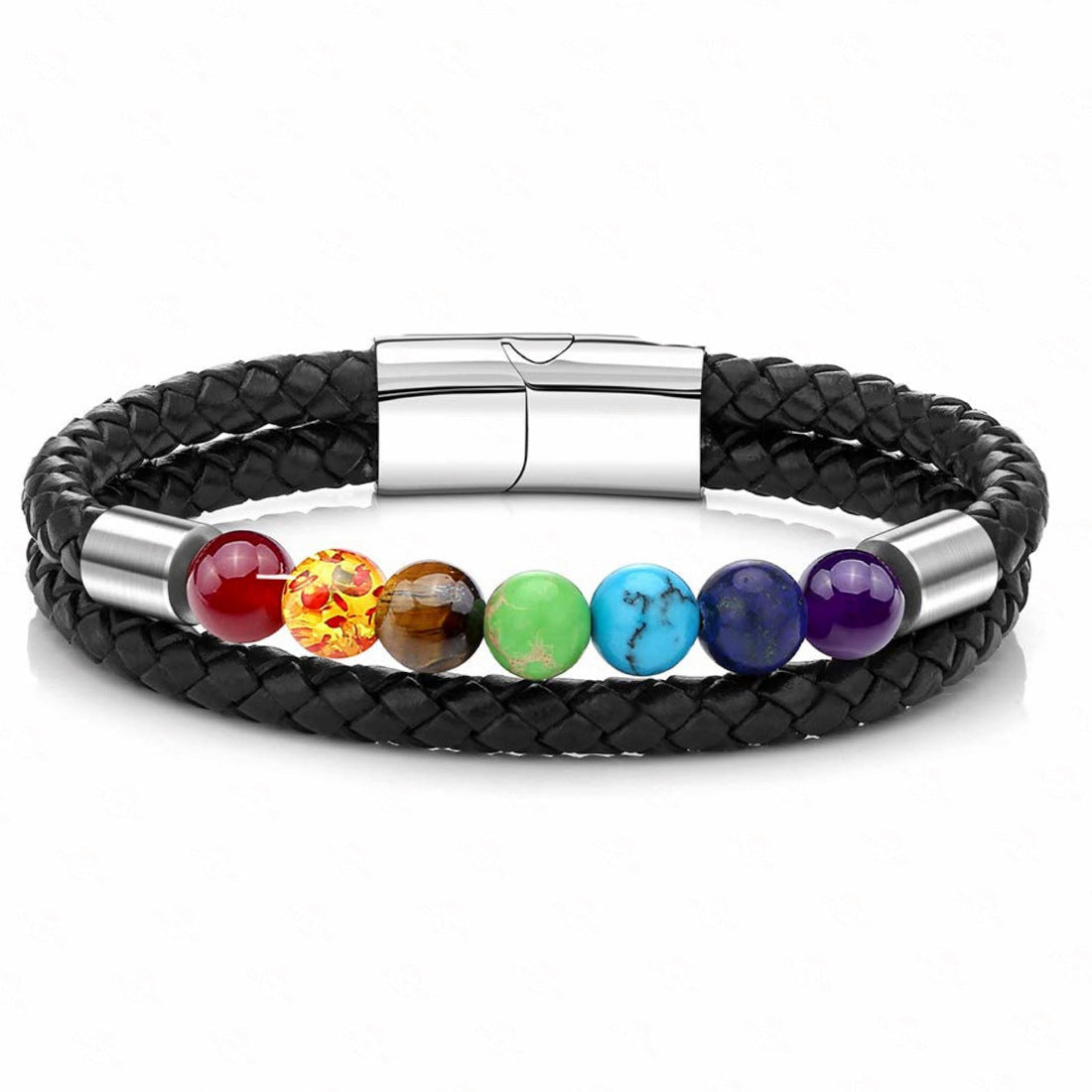 Herren Lederarmband Naturstein bylotrend