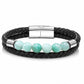Herren Lederarmband Naturstein bylotrend