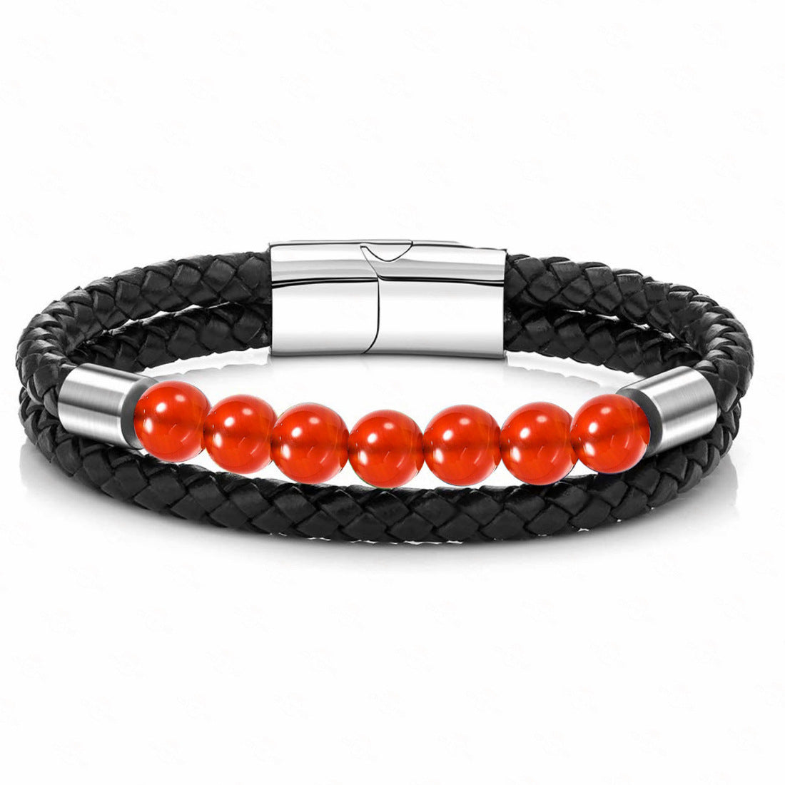 Herren Lederarmband Naturstein bylotrend