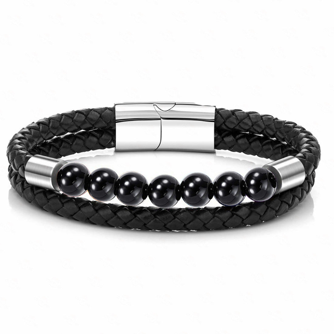 Herren Lederarmband Naturstein bylotrend