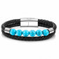 Herren Lederarmband Naturstein bylotrend