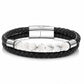 Herren Lederarmband Naturstein bylotrend