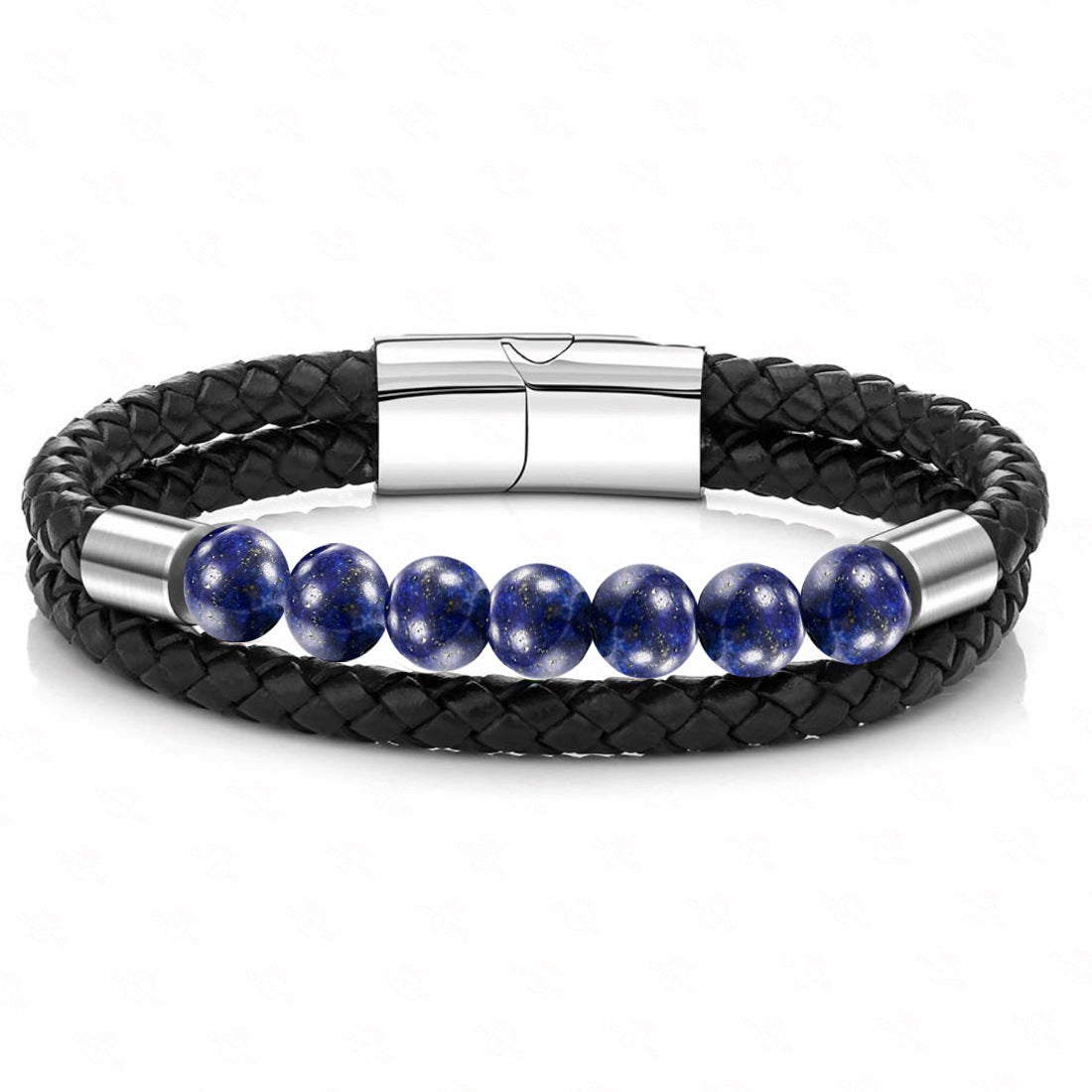 Herren Lederarmband Naturstein bylotrend