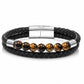 Herren Lederarmband Naturstein bylotrend