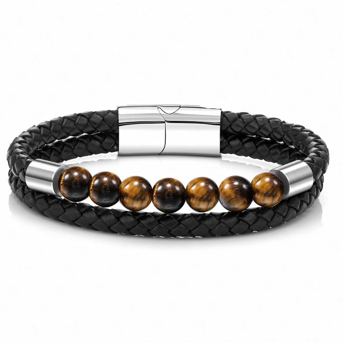 Herren Lederarmband Naturstein bylotrend