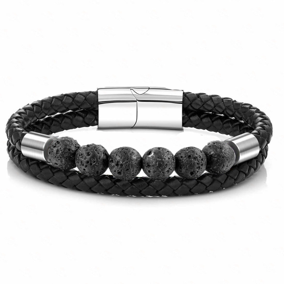 Herren Lederarmband Naturstein bylotrend