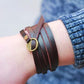 Herren Lederarmband Retro bylotrend